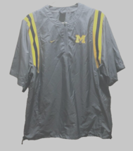 Michigan Wolverines NCAA Vintage Nike Big Ten Gray Pullover Training Apparel L - £19.48 GBP