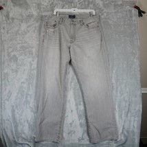 Lucky Brand Jeans 361 Vintage Straight Mens 38x32 Handmade Gray Med Wash - $16.05