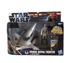 STAR WARS OBI-WAN KENOBI NABOO ROYAL FIGHTER AOTC FIGURE MISP HASBRO 201... - $47.50