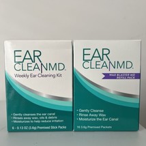 Ear Clean Md Weekly Ear Cleaning Kit &amp; Wax Blaster Refill Pack - £46.92 GBP