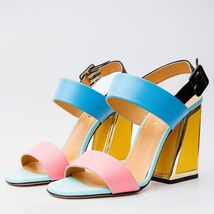 The Niger Multicolor Block Heel Leather Women Sandal image 2
