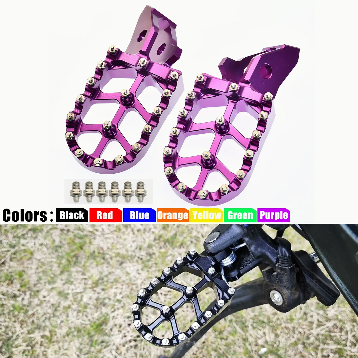 Motorcycle Footpeg Footpedal Footrest Foot Pegs For Ultrabee Surron Sur-Ron - £40.90 GBP+