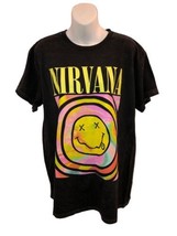 NIRVANA - Smiley Face T shirt L HEAVY METAL BAND Distressed Tee NWOT! - $17.60