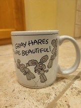 American Greetings Designer Collection "Gray Hares Are Beautiful" Mug - £10.49 GBP