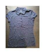 G.H.Bass &amp; co medium solid blue short sleeve polo shirt women&#39;s  - $9.00