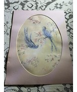 Vintage Signed Numbered Print BLUE BIRDS Sue Ratliff original signature ... - $23.76