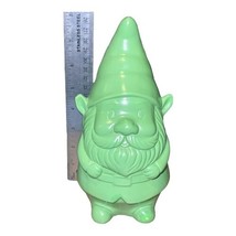 8&quot; Green Garden Gnome Ceramic Figurine Statue by Horizon Group USA - £7.51 GBP
