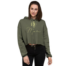 I Love My Mom Camomile Citrus Quote Lettering Herbs Design Crop Hoodie - £31.17 GBP