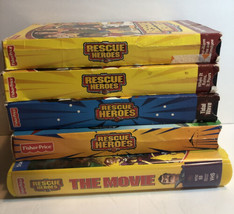 Rescue Heroes VHS Tapes Lot of 5 Vintage Fisher Price Children&#39;s Action Series - £10.58 GBP