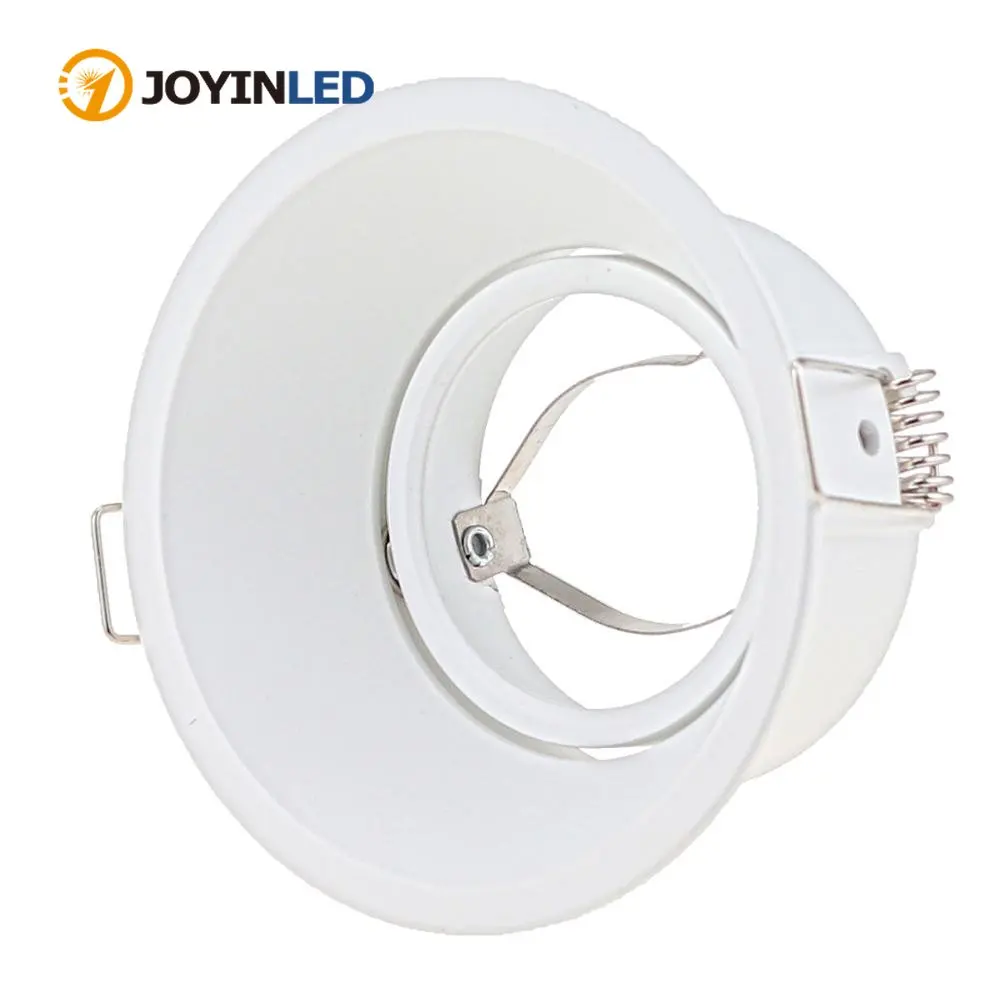 5pcs/lot Round White Black LED Recessed Ceiling Light Adjustable Fe For GU10 MR1 - £170.61 GBP