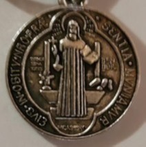 Saint Benedict Catholic Church Charm Necklace ( with magnetic Clasp  )  - £10.57 GBP