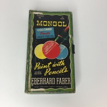 Vintage Eberhard Faber Mongol Colored Pencils #743 Lot of 24 Pencils Double Case - $83.70