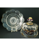 Mossier Cherry and Cord Butter Dish With Bottom Tray EAPG - $686.59 MXN