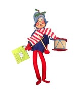 Vintage 1971 Annalee Mobilitee Doll Red Christmas Workshop Elf Drummer B... - $28.89 CAD