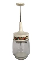 Vintage glass and plastic nut chopper 1970&#39;s vegetables theme - £15.97 GBP