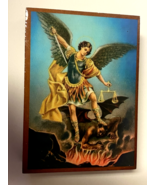 St Michael the Archangel Wood Rosary Box with Rosary, New from Colombia ... - $547.82 MXN