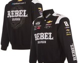 2024 Nascar Kyle Busch JH Design Rebel Cotton Twill Full Snap Jacket  Black - £117.26 GBP