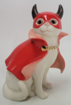 Lenox Little Devil Cat Figurine Cape &amp; Horns Halloween Kitty 814271 - $59.40