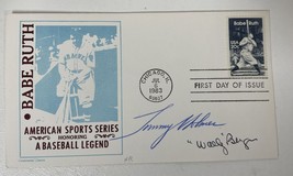Tommy Holmes &amp; Wally Berger Signed Autographed Vintage First Day Cover FDC - £31.26 GBP
