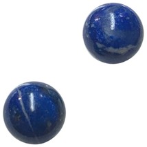 Sterling Silver  Small Stud Earrings Lapis See Pictures It Is Small - $11.50
