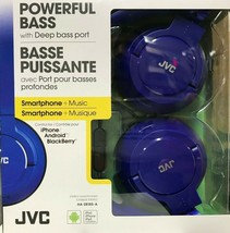 JVC - HA-SR185 - Wired Foldable Headphones with Mic - Blue - $24.95