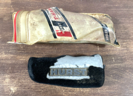 Vintage 60s 70s Hurst Velvet T-HANDLE Shifter Knob w/ Ripped Pouch Shift Felt - £39.56 GBP