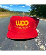 VTG Trucker Style Mesh Snapback Hat Made in Philippines Warren Paving Co... - £10.81 GBP