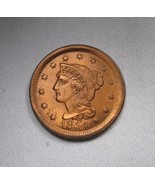 1854 Coronet Large Cent AU Details Coin AM808 - £92.42 GBP