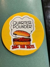 Vintage 1981 McDonalds Employee advertising pin sing the taste Quarter P... - £23.91 GBP
