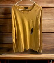 NWT Gap Sweater Mens SIZE Large Pullover Gold Yellow Crew Neck Casual - $26.72