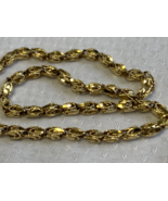 14K Yellow Gold Necklace 16.13g Fine Jewelry 20&quot; Byzantine Chain Barrel ... - £865.05 GBP