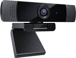 1080p Webcam with Dual Stereo Microphones,Full HD USB Desktop Web Computer Camer - £14.68 GBP