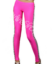 New Woman Unique Multicolor Rock Punk Silver Spikes Biker Racing Leather... - $187.99