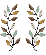 2 Pieces Metal Tree Leaf Wall Decor Vine Olive Branch Leaf Wall Art Livi... - $409.75 MXN