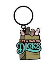 EAT A BAG OF DICKS KEYCHAIN GAG GIFT NOVELTY - $343.49 MXN