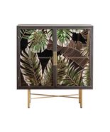 interoknack American Vintage Hand-Painted Glass Door Console Cabinet, Tr... - $27,544.51 MXN