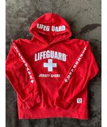 Jersey Shore Rescue Hoodie Sweatshirt Red  Lifeguard Guard - $33.43 CAD