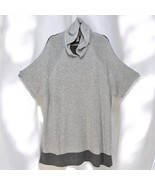 Lululemon Poncho Sweater Woman Small 2 Tone Gray Cashmere Blend Hooded O... - $46.74