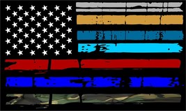 Thin Blue Line Decal Flag Healthcare, EMS, Firefighter, Corrections, NO ... - $4.94+