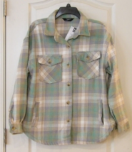 Members Mark Long Slv Blutton Shirt Jacket Shacket Green Plaid Women&#39;s S... - $369.05 MXN