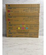 4 Open Genuine  Konica Minolta BH C654,C654E,C754 MMYY Toners TN711M, TN... - $212.85