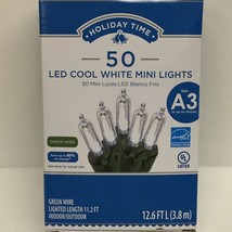 LED 50 Cool White Mini Christmas Lights 11.2&#39; Green Wire Wedding Indoor ... - £9.42 GBP