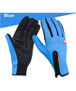 Blue Neoprene Touch Screen Waterproof Bicycle Bike Cycling Winter Gloves... - £7.82 GBP