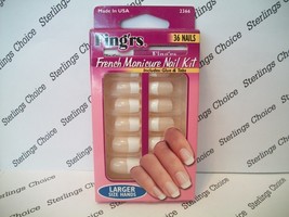 Fing&#39;rs French Manicure Nail Kit #2366 Larger Size Hands - $147.21 MXN