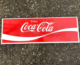 Vintage Coca Cola Steel Sign 30" Store Advertising Display Vending Machine Panel - $24.24