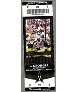 VANDERBILT COMMODORES vs GEORGIA BULLDOGS 2007 Football Game Ticket Stub - $181.15 MXN