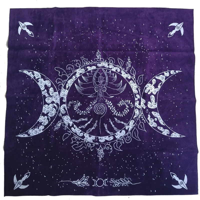 Triple Goddess Moon Phases Astrology Tarot Cards Divination Special Tablecloth A - £82.28 GBP