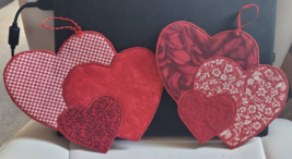 Set of 2 Hearts Wall Hang Door Decoration Valentine&#39;s Day Double Side Cl... - $240.15 MXN