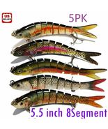 5PCS Lifelike Eyes 8 Segment Bionic Bait Treble Hooks Crucian Carp Fishi... - £23.56 GBP