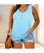 Women'S Plus Size Casual Tank Top with  - Sleeveless, Stretchy Fabric, C... - $15.99